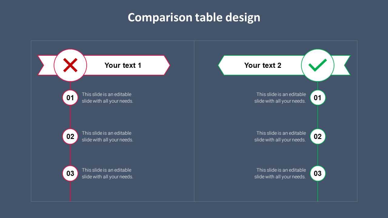 comparison table design